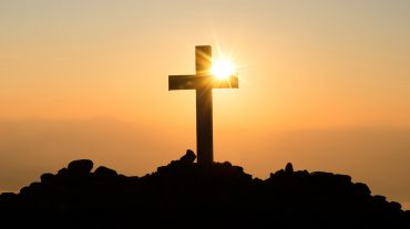 Cross with sunset